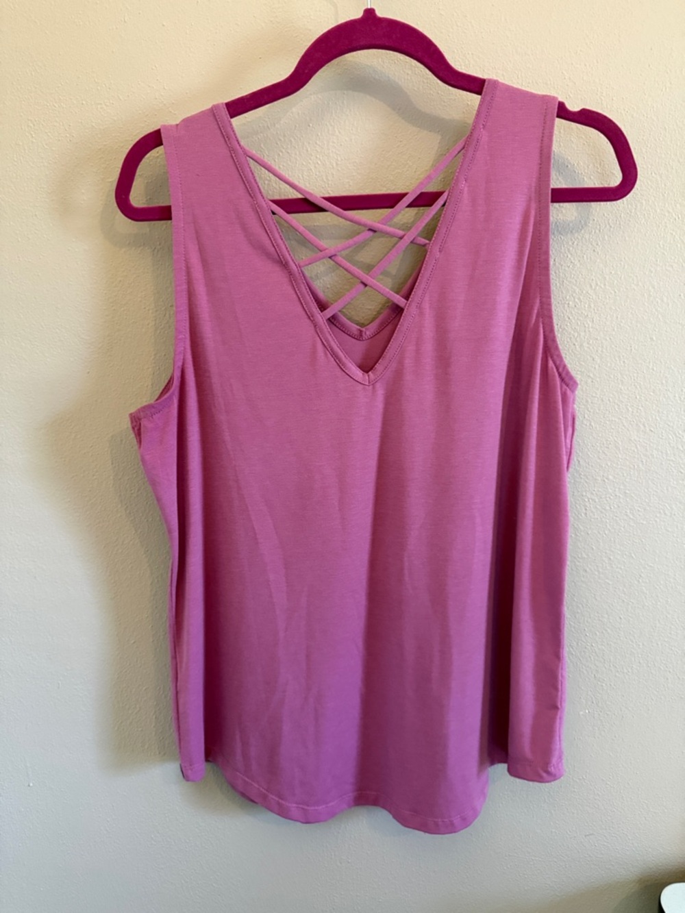 Title Nine Mauve Crisscross Back Tank - Picture 3 of 9